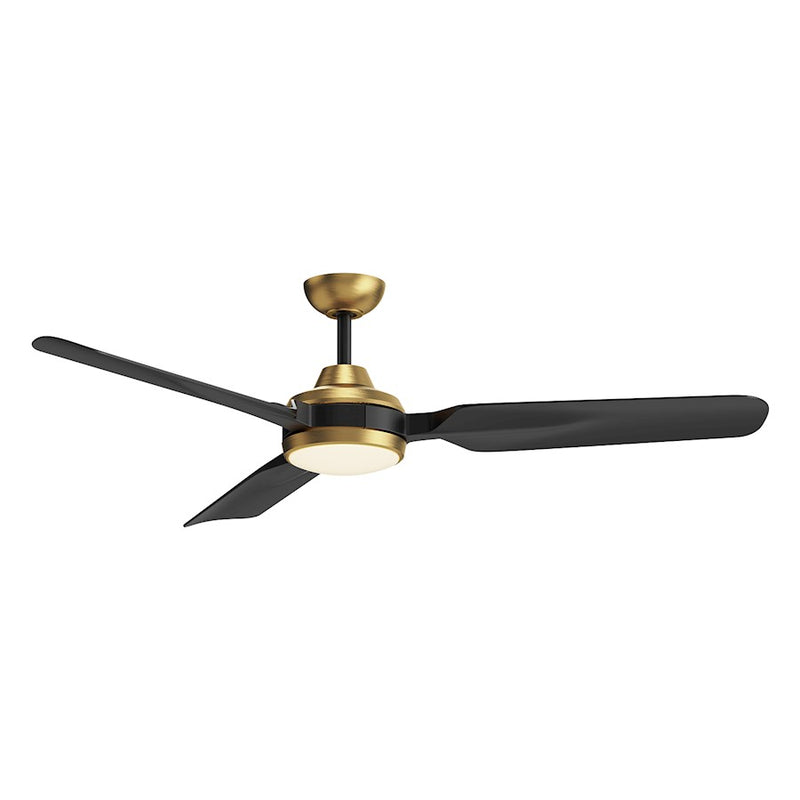 Haus Appeal Presidio 60in LED Ceiling Fan | Modern Brushed Gold Steel | Living Room & Covered Patio | 60 x 13.88 in | Model CF95960-BG