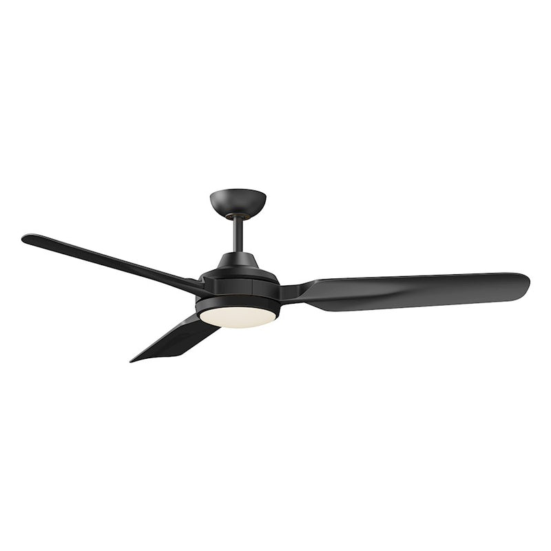 Haus Appeal Presidio 60in LED Ceiling Fan | Modern Matte Black Steel | Living Room & Covered Patio | 60 x 13.88 in | Model CF95960-MB