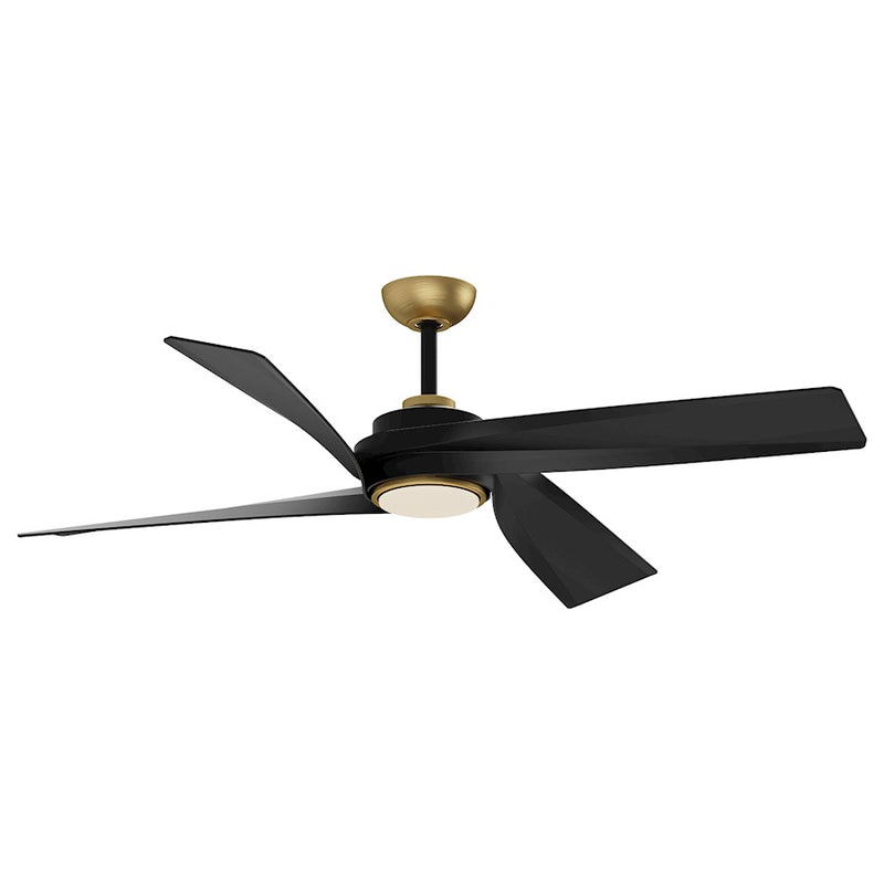Haus Appeal Solara 56in LED Ceiling Fan | Brushed Gold Steel and Aluminum | Living Room & Covered Patio | 13.25in H x 56in Dia | Model CF96956-BG