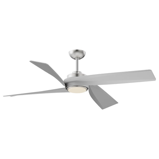 Haus Appeal Solara 56in LED Ceiling Fan | Brushed Nickel Steel and Aluminum | Bedroom & Living Room | 13.25in H x 56in Dia | Model CF96956-BN