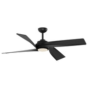 Haus Appeal Solara 56in LED Ceiling Fan | Matte Black Steel and Aluminum | Living Room & Bedroom | 13.25in H x 56in Dia | Model CF96956-MB