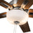 Kuzco Erikson 52" Ceiling Fan/Pull Chaun/60W, Brushed Nickel