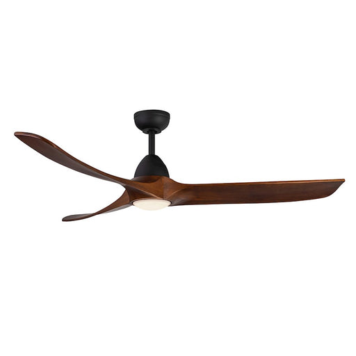 Kuzco Baylor 60in LED Ceiling Fan | Matte Black Steel and Dark Walnut Wood Blades | Living Room & Covered Patio | Model CF97860-MB-DW
