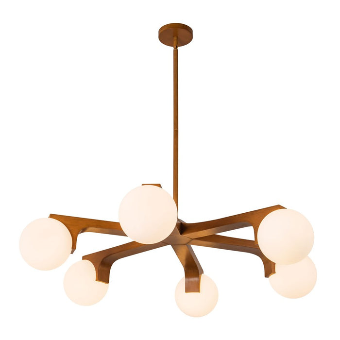 Kuzco Briar 37" Brown Chandelier, Teak