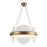 Kuzco Taurus 22" LED LED Chandelier, Brass/Clear Ribbed Glass - CH13922-VBCR-UNV