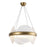 Kuzco Taurus 22" LED LED Chandelier, Brass/Clear Ribbed Glass