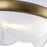 Kuzco Taurus 22" LED LED Chandelier, Brass/Clear Ribbed Glass