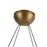 Kuzco Taurus 22" LED LED Chandelier, Brass/Clear Ribbed Glass
