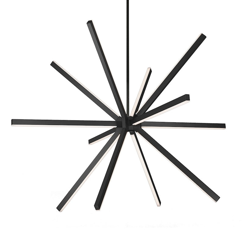 Kuzco Sirius 56in 67-Light Chandelier | Contemporary Black and White Acrylic Diffuser | Dining Room & Living Room | 4820lm 3000K | Model CH14356-BK
