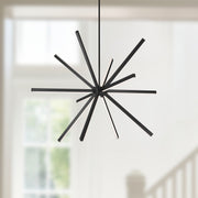 Kuzco Sirius 56in 67-Light Chandelier | Contemporary Black and White Acrylic Diffuser | Dining Room & Living Room | 4820lm 3000K | Model CH14356-BK
