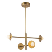 Kuzco Elixir 22" LED Chandelier, Brushed Gold/Steel Shade - CH15504-BG-UNV