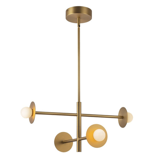 Kuzco Elixir 22" LED Chandelier, Brushed Gold/Steel Shade - CH15504-BG-UNV