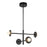 Kuzco Elixir 22" LED Chandelier, Black/Steel Shade - CH15504-BK-UNV