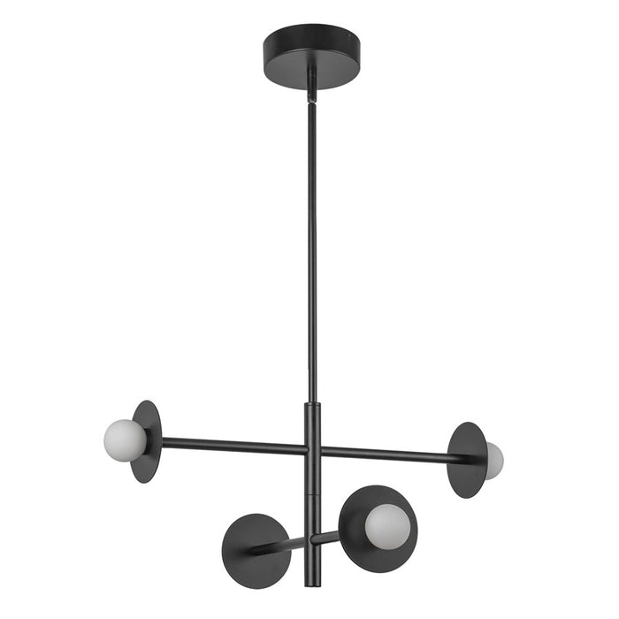 Kuzco Elixir 22" LED Chandelier, Black/Steel Shade