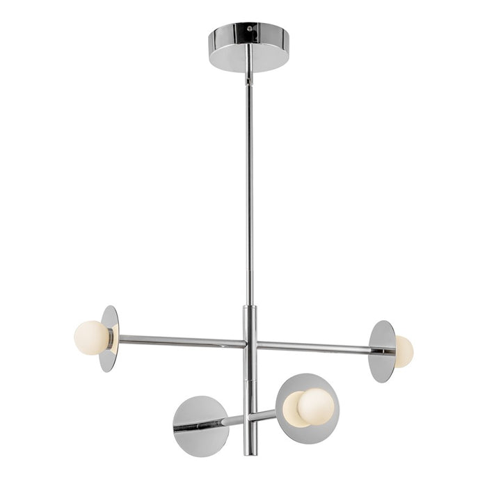 Kuzco Elixir 22" LED Chandelier, Chrome/Steel Shade - CH15504-CH-UNV