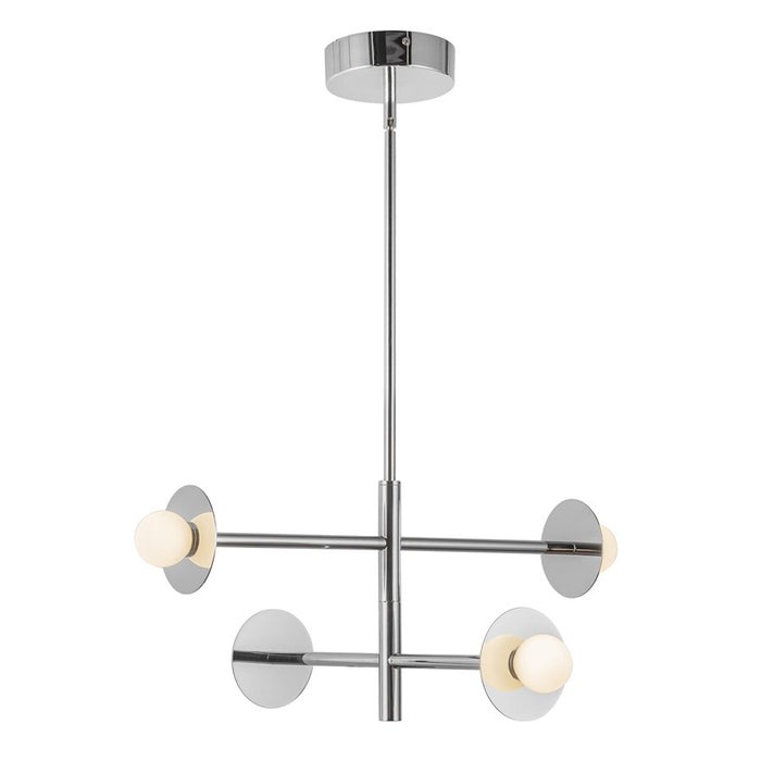 Kuzco Elixir 22" LED Chandelier, Chrome/Steel Shade