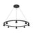 Kuzco Dune 33" LED Chandelier, Black/Machined Aluminum Shade - CH19933-BK-UNV