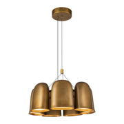 Kuzco Bell 20" LED Chandelier, Vintage Brass/Steel Shade - CH21120-VB-UNV