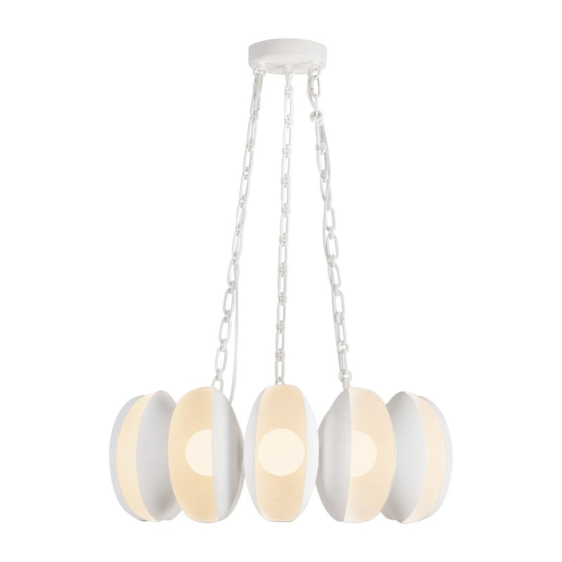 Kuzco Cortez 25" Wht Dim LED Chandelier, Antique Wht - CH305725AW