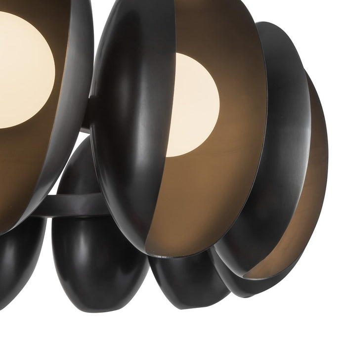 Kuzco Cortez 25" Black Dimmable LED Chandelier, Urban Bronze