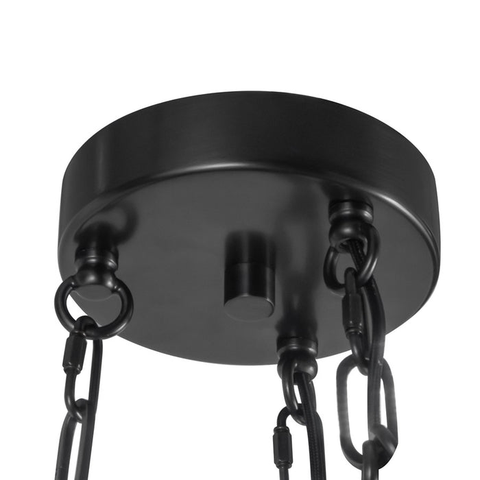 Kuzco Cortez 25" Black Dimmable LED Chandelier, Urban Bronze
