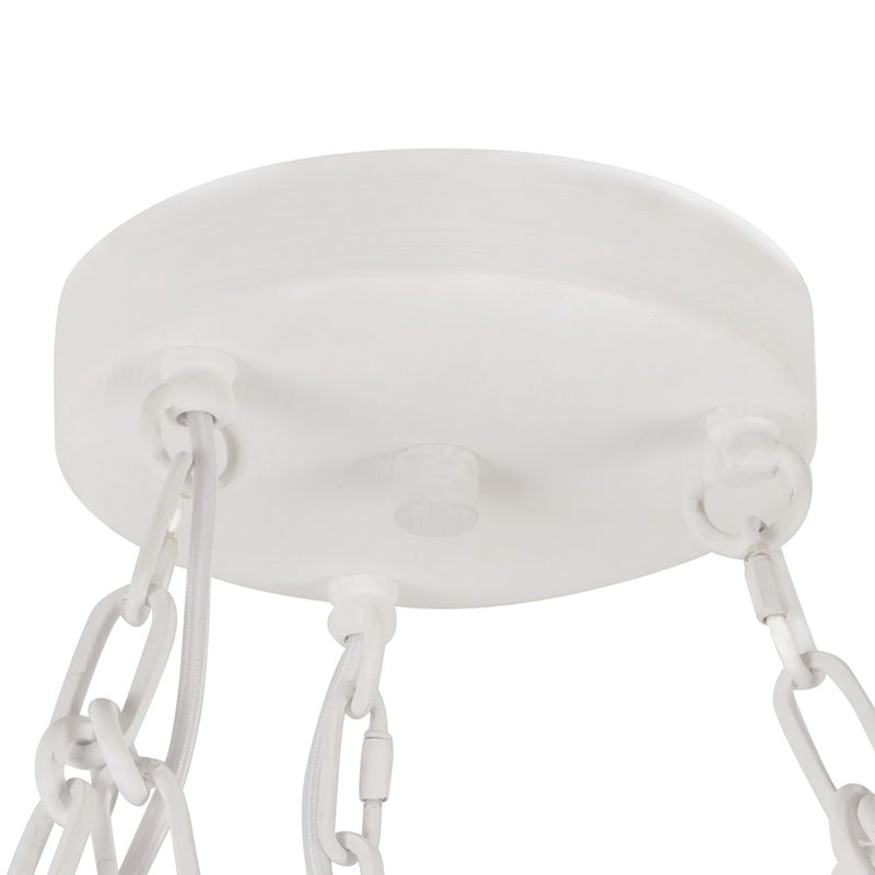 Kuzco Cortez 37" Wht Dimmable LED Chandelier, Antique Wht