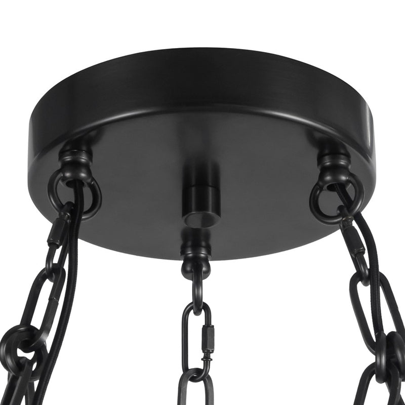 Kuzco Cortez 37" Black Dimmable LED Chandelier, Urban Bronze