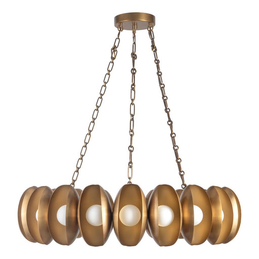 Kuzco Cortez 37" Brass Dimmable LED Chandelier, Vintage Brass