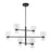 Kuzco Sutton 36" Black Dimmable LED Chandelier, Urban Bronze/Clear Glass