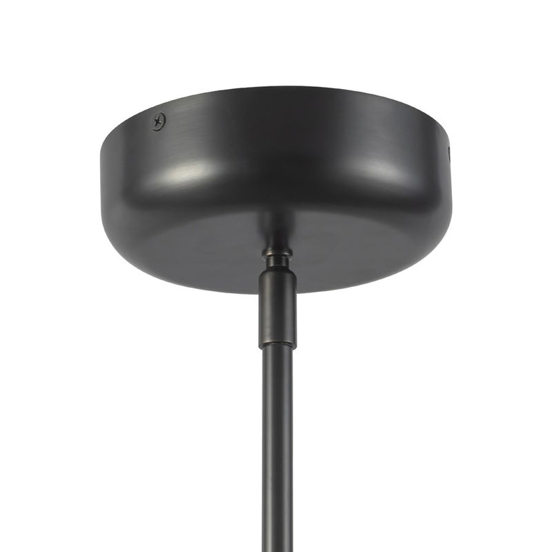 Kuzco Sutton 36" Black Dimmable LED Chandelier, Urban Bronze/Clear Glass