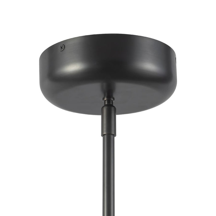 Kuzco Sutton 36" Black Dimmable LED Chandelier, Urban Bronze/Clear Glass