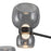 Kuzco Sutton 36" Black Dimmable LED Chandelier, Urban Bronze/Smoked Glass