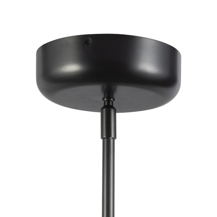 Kuzco Sutton 36" Black Dimmable LED Chandelier, Urban Bronze/Smoked Glass
