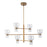 Kuzco Sutton 36" Brass Dimmable LED Chand, Vintage Brass/Clear Glass