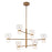 Kuzco Sutton 36" Brass Dimmable LED Chand, Vintage Brass/Clear Glass