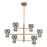 Kuzco Sutton 36" Brass Dim LED Chand, Vintage Brass/Smoked Glass - CH310336VBSM