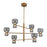 Kuzco Sutton 36" Brass Dimmable LED Chand, Vintage Brass/Smoked Glass
