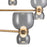 Kuzco Sutton 36" Brass Dimmable LED Chand, Vintage Brass/Smoked Glass