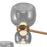 Kuzco Sutton 36" Brass Dimmable LED Chand, Vintage Brass/Smoked Glass
