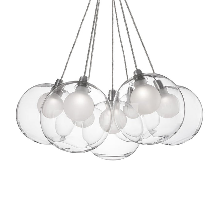 Kuzco Bolla 17" LED Chandelier, Chrome/Clear Glass Shade - CH3117