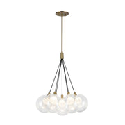 Kuzco Bolla 17" Chandelier, Brushed Gold/Clear Glass - CH3117-BG