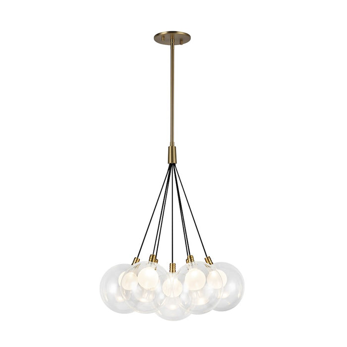 Kuzco Bolla 17" Chandelier, Brushed Gold/Clear Glass - CH3117-BG