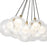 Kuzco Bolla 17" Chandelier, Brushed Gold/Clear Glass