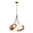 Kuzco Bolla 17" Gold Dimmable LED Chand, Brushed Gold/Mixed Glass