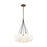 Kuzco Bolla 17" Chandelier, Brushed Gold/Opal Glass/Clear Glass