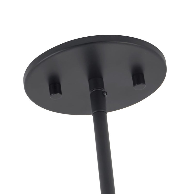 Kuzco Bolla 17" Black Dimmable LED Chandelier, Black/Mixed Glass