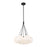 Kuzco Bolla 17" Chandelier, Black/Opal Glass/Clear Glass