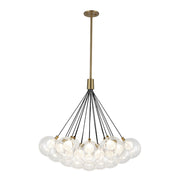 Kuzco Bolla 28" Chandelier, Brushed Gold/Clear Glass - CH3128-BG