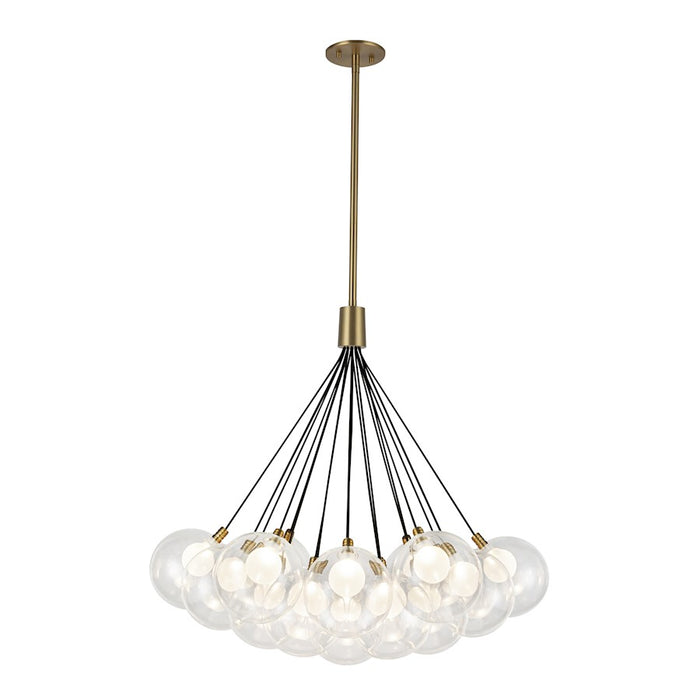 Kuzco Bolla 28" Chandelier, Brushed Gold/Clear Glass - CH3128-BG