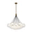 Kuzco Bolla 28" Chandelier, Brushed Gold/Clear Glass